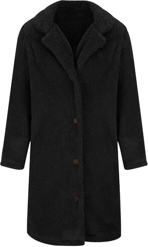 Sherpa Jacket Women Button Down Faux Fur Shearling Coats Oversized Fleece Warm Outerwear Collared Teddy Bear Coat in Saudi Arabia