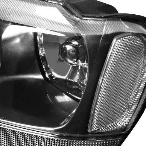 DNA Motoring HL-OH-JGC99-BK-AM-T2 مجموعة المصابيح الأمامية باللون الأسود الكهرماني متوافقة مع 99-04 Jeep Grand Cherokee in Saudi Arabia