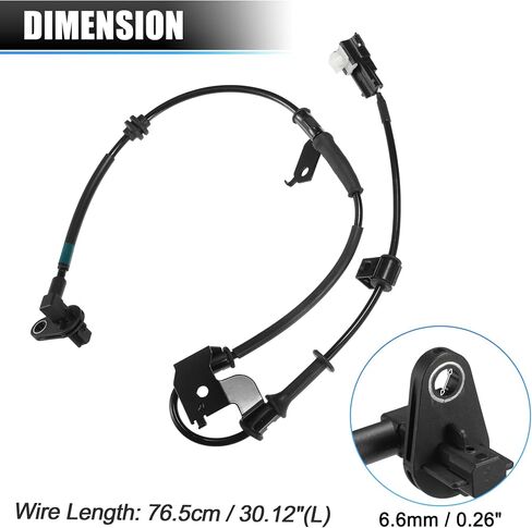 X AUTOHAUX 1 Pcs Front Right ABS Wheel Speed Sensor for Kia Picanto 2012-2017 No.956711Y350 in Saudi Arabia