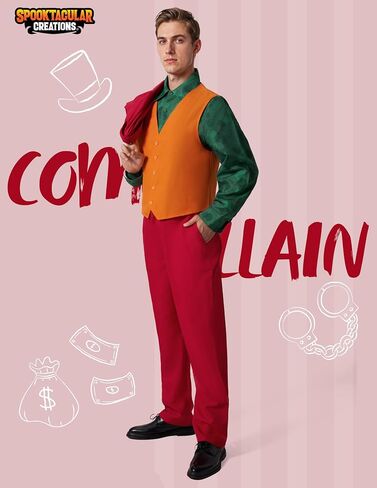 Spooktacular Creations Scary Clown Costume Men, Killer Clown Costume, Creepy Halloween Costumes for Men 2025 in Saudi Arabia