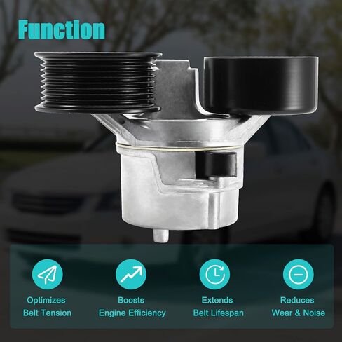 38191 Belt Tensioner Assembly with Pulley (7.3L V8) For Ford E-350 E-450 E-550 Econoline Super Duty Excursion 1998-2003,F-250 F-350 F-450 F-550 Super Duty 1999-2003,BT-50 F8UZ6B209CA in Saudi Arabia