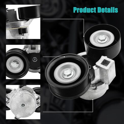 38191 Belt Tensioner Assembly with Pulley (7.3L V8) For Ford E-350 E-450 E-550 Econoline Super Duty Excursion 1998-2003,F-250 F-350 F-450 F-550 Super Duty 1999-2003,BT-50 F8UZ6B209CA in Saudi Arabia