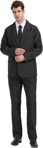 Black Suit for Men Suits Adult 3PCS Men’s Funny Halloween Costume Prom Party Outfit Jacket Tie Pants in Saudi Arabia
