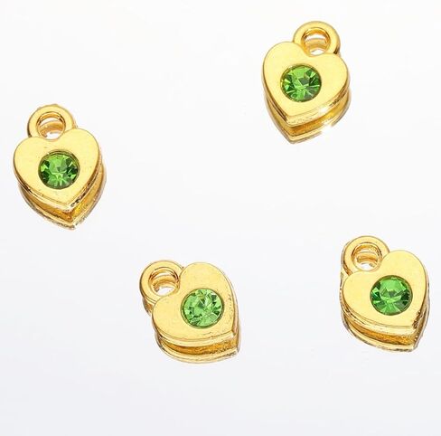 BetterJonny 120 Pieces Crystal Birthstone Charms Beads, 12 Colors Round Crystal Charm with Rings Handmade Jewelry Pendants for Jewelry Necklace Bracelet Earring Making in Kuwait