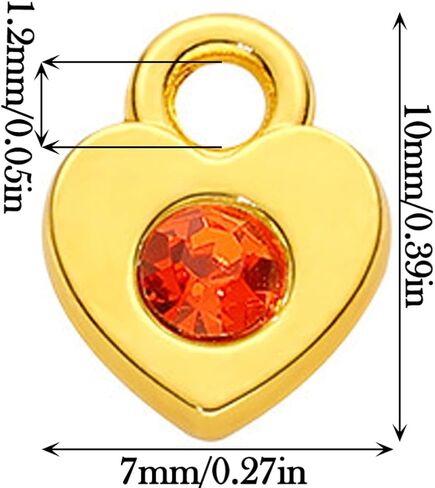 BetterJonny 120 Pieces Crystal Birthstone Charms Beads, 12 Colors Round Crystal Charm with Rings Handmade Jewelry Pendants for Jewelry Necklace Bracelet Earring Making in Kuwait