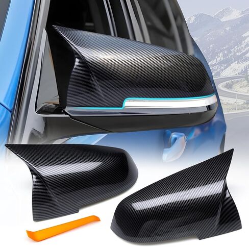 أغطية مرايا الباب لملحقات BMW الخارجية أغطية مرايا جانبية للرؤية الخلفية متوافقة مع ألياف الكربون F20 F22 F23 F30 F31 F32 F33 F36 F87 M2 X1 E84 in Kuwait