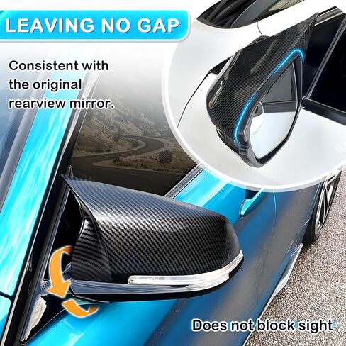 أغطية مرايا الباب لملحقات BMW الخارجية أغطية مرايا جانبية للرؤية الخلفية متوافقة مع ألياف الكربون F20 F22 F23 F30 F31 F32 F33 F36 F87 M2 X1 E84 in Kuwait