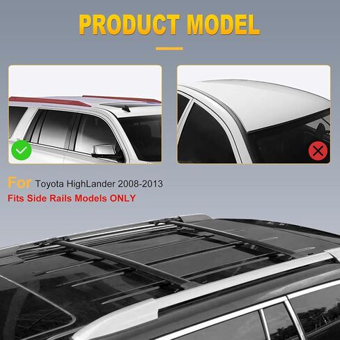OCPTY Roof Rack Cross Bars Fit for Toyota for Highlander 2008 2009 2010 2011 2013 Cargo Bars for Cargo Carrier Bag Luggage Kayak Canoe Bike Snowboard Skiboard in Saudi Arabia