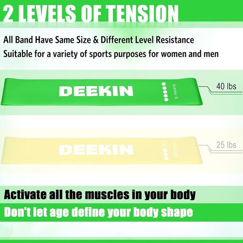Deekin 20 Pcs Resistance Bands Resistance Loop Exercise Bands Exercise Equipment Elastic Band for Women and Men Home Fitness, Gym, Yoga in Saudi Arabia