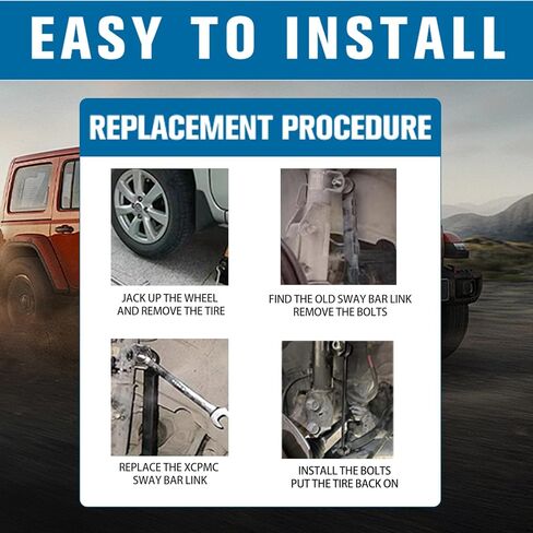 Rear Sway Stabilizer Bar End Link Kit 2Pcs Left & Right｜Replacement For GX470 4Runner FJ Cruiser｜Replace OE#: K80469 White in Kuwait