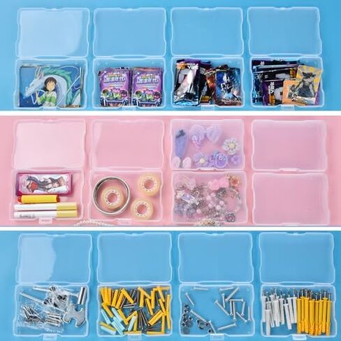 Haundry Photo Storage Box with 16 Inner 4" x 6" Photo Case, Portable Storage Organizer with Handle Craft Keeper for Picture, Stickers, Stamps, Screws, Hair Clips, Colored in Saudi Arabia