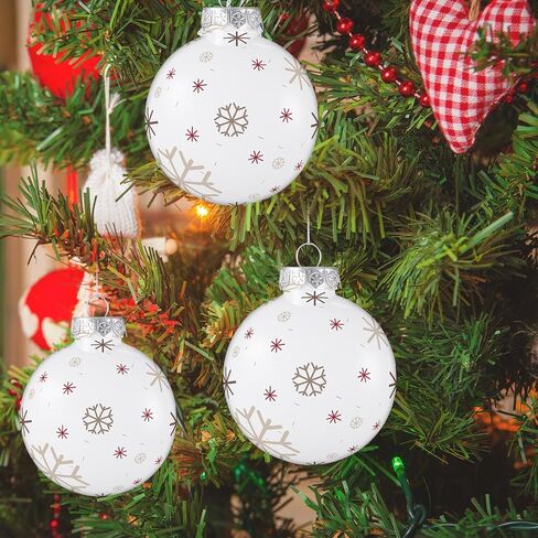 Zubebe 24 Pcs 3.15 Inch Blank White DIY Christmas Ball Ornaments for Crafts White Matte Flat Christmas Ball Ornaments for Xmas Tree Decoration Adults Blank Make Your Own Drawing in Saudi Arabia