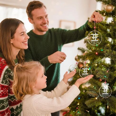DPDP Personalized Family Christmas Ornaments 2025 - Crystal Personalized Ornaments, Custom Christmas Ornament with Name, Scrabble Xmas Tree Decoration, Crossword Puzzle Gift for Kid, Family & Friend in Saudi Arabia