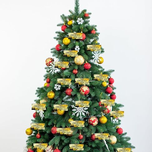 30 Set Christmas Polar Golden Wooden Tickets, North Pole Train Ticket Ornaments with Bells and Ropes, Christmas Believe Train Decoration for Xmas Holiday Party Favor Supplies (Golden) in Saudi Arabia