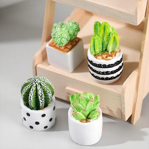 Mini Succulent Car Decor - Resin Pottery Planters for Dashboard, Rearview Mirror & Center Screen, Unbreakable Cute Car Accessories Gift in Saudi Arabia