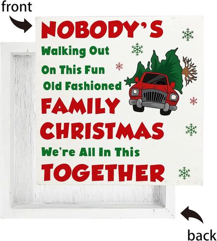 Christmas Bar Cocktail Wood Box Sign,Christmas Cocktail Club Wooden Sign,Martini Wooden Desk Signs For Home Kitchen Decor,Cocktail Decor,Bar Cart Decor,Martini Decor,5x5 Inches in Kuwait