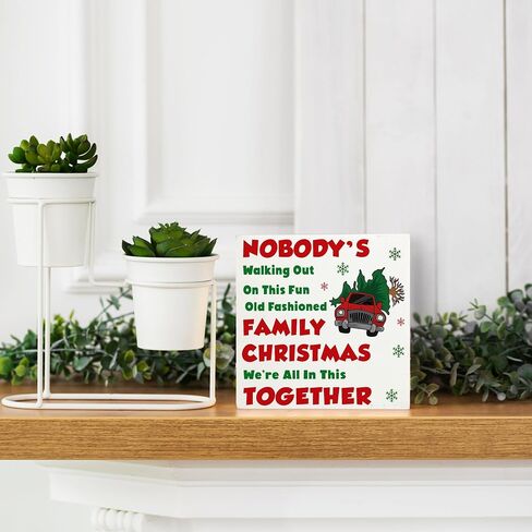 Christmas Bar Cocktail Wood Box Sign,Christmas Cocktail Club Wooden Sign,Martini Wooden Desk Signs For Home Kitchen Decor,Cocktail Decor,Bar Cart Decor,Martini Decor,5x5 Inches in Kuwait
