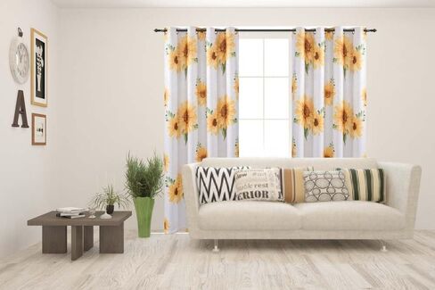 ستارة تعتيم مخملية من Sunflower لوحة واحدة - مقاس 54 × 84 بوصة - معالجة فاخرة للنوافذ in Saudi Arabia