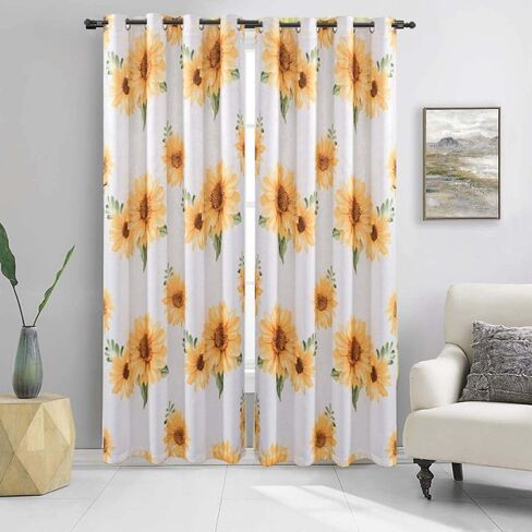 ستارة تعتيم مخملية من Sunflower لوحة واحدة - مقاس 54 × 84 بوصة - معالجة فاخرة للنوافذ in Saudi Arabia