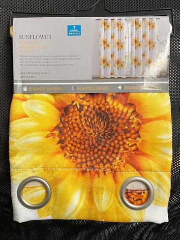 ستارة تعتيم مخملية من Sunflower لوحة واحدة - مقاس 54 × 84 بوصة - معالجة فاخرة للنوافذ in Saudi Arabia