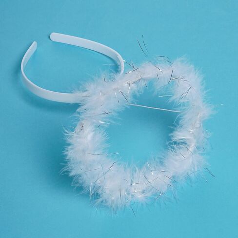 Angel Halo Headband Feather Halo Headpiece - Halloween Christmas Angel Costume Accessory for Women in Saudi Arabia