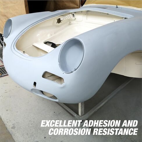 LAUCO All-In-One Direct-to-Metal (DTM) 2K Urethane Primer Surfacer Kit (Gray, 1 Gallon) with Medium Hardener/Activator (1 Quart) – High Build Filler/Sealer (4:1 Mix) in Kuwait