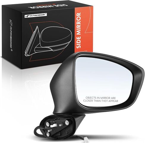 مرآة باب كهربائية جانبية للركاب من A-Premium متوافقة مع Mazda CX-5 2013 2014 2015 - قابلة للطي يدويًا مع إشارة انعطاف سوداء خارجية مرآة الرؤية الخلفية - استبدال # MA1321176 in Saudi Arabia