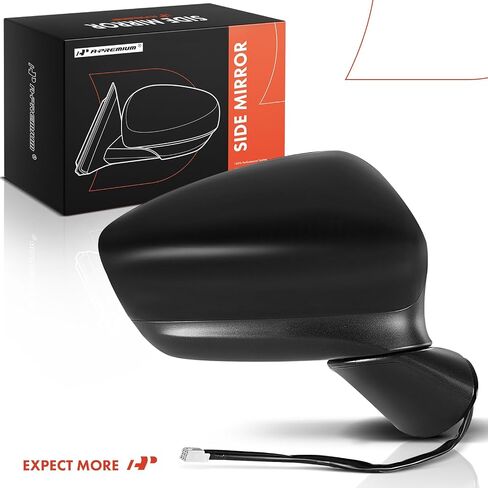 مرآة باب كهربائية جانبية للركاب من A-Premium متوافقة مع Mazda CX-5 2013 2014 2015 - قابلة للطي يدويًا مع إشارة انعطاف سوداء خارجية مرآة الرؤية الخلفية - استبدال # MA1321176 in Saudi Arabia