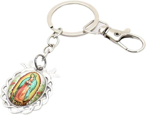 Lady Pattern Keychains Our of Guadalupe Key Ornament Suitable for Baptism and First Communion Religious in Saudi Arabia