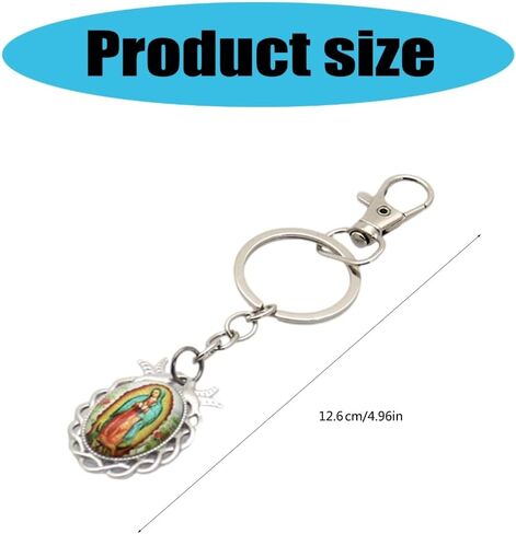 Lady Pattern Keychains Our of Guadalupe Key Ornament Suitable for Baptism and First Communion Religious in Saudi Arabia