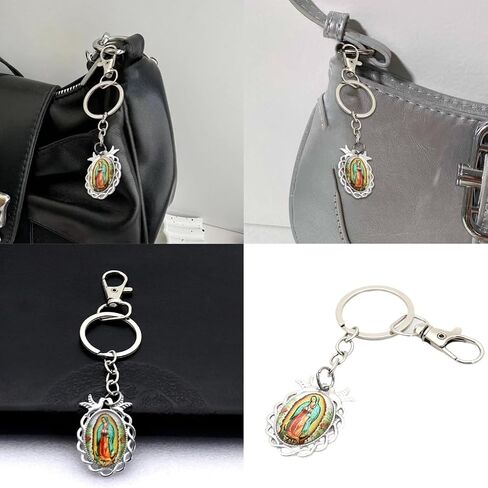 Lady Pattern Keychains Our of Guadalupe Key Ornament Suitable for Baptism and First Communion Religious in Saudi Arabia