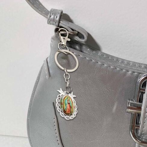 Lady Pattern Keychains Our of Guadalupe Key Ornament Suitable for Baptism and First Communion Religious in Saudi Arabia