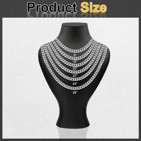 HARFINGTON Mens Chains Necklaces Stainless Steel Link Chain Necklace Accessories for Men Women Jewelry Gift in Saudi Arabia