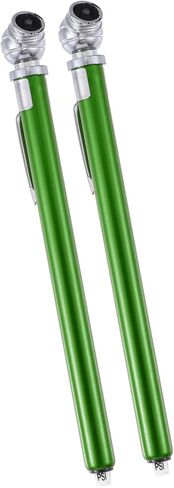 2pcs 10-100PSI Dual Head Stainless Steel Truck Pen Tyre Tire Air Pressure Gauge Grip Air Gauge for Bike ATV Car SUV Large Vehicle Tester Green Auto Accessories in Saudi Arabia