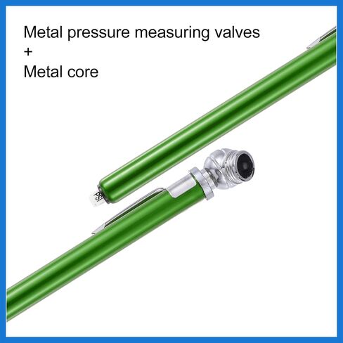 2pcs 10-100PSI Dual Head Stainless Steel Truck Pen Tyre Tire Air Pressure Gauge Grip Air Gauge for Bike ATV Car SUV Large Vehicle Tester Green Auto Accessories in Saudi Arabia