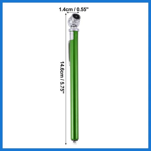 2pcs 10-100PSI Dual Head Stainless Steel Truck Pen Tyre Tire Air Pressure Gauge Grip Air Gauge for Bike ATV Car SUV Large Vehicle Tester Green Auto Accessories in Saudi Arabia