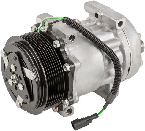 AC Compressor & 119mm 8 Groove A/C Clutch For Case & New Holland Replaces 8500795 Sanden SD7H15 8144 w/ 24v 1-Wire Coil - BuyAutoParts 60-03277NA New in Saudi Arabia