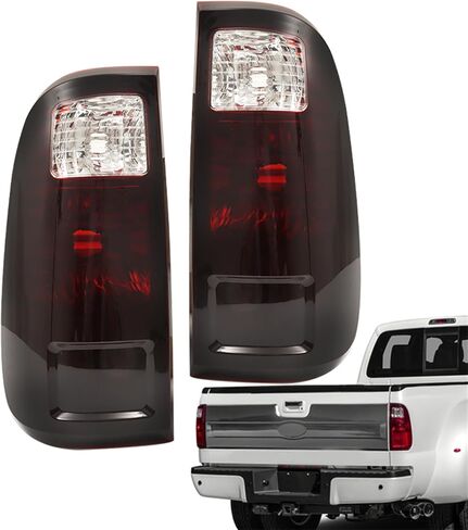 زوج من المصابيح الخلفية السوداء المدخنة البديلة لـ F250 2008-2016 الأضواء الخلفية BC3Z13404A، BC3Z13405A in Saudi Arabia