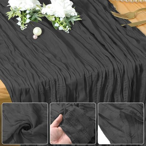 6 Pack 10 FT Cheesecloth Table Runner, Boho Table Runner, Sage Green Table Runner for Bridal Shower Wedding Table Decor Baby Shower Decorations Table Runner for Party (Sage Green) in Saudi Arabia