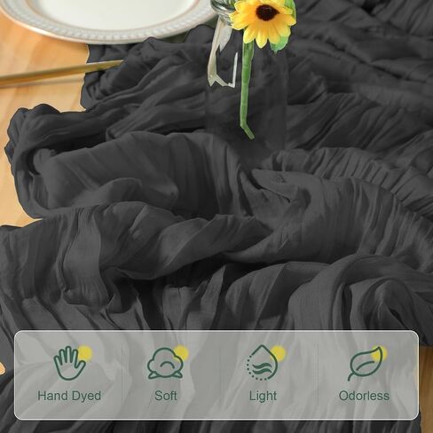 6 Pack 10 FT Cheesecloth Table Runner, Boho Table Runner, Sage Green Table Runner for Bridal Shower Wedding Table Decor Baby Shower Decorations Table Runner for Party (Sage Green) in Saudi Arabia