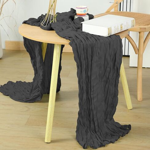 6 Pack 10 FT Cheesecloth Table Runner, Boho Table Runner, Sage Green Table Runner for Bridal Shower Wedding Table Decor Baby Shower Decorations Table Runner for Party (Sage Green) in Saudi Arabia