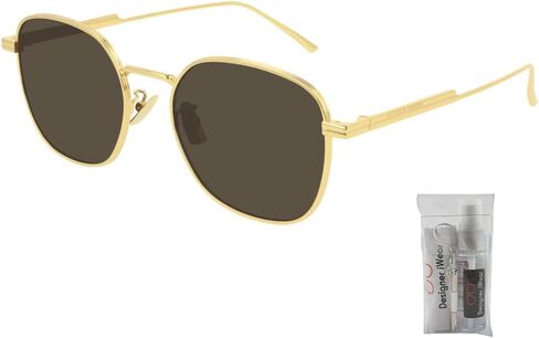 Bottega Veneta BV1014SK 001 56MM Black/Grey Square Sunglasses for Men for Women + BUNDLE with Designer iWear Eyewear Kit in Saudi Arabia