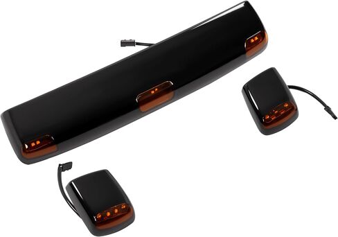 HECASA LED Roof Marker Lights Compatible with 2015-2019 Chevy Chevrolet Silverado Sierra 2500 HD 3500 HD Cab Marker Top Clearance Running Lights Amber Light Replacement for 23463750 22794642 in Saudi Arabia