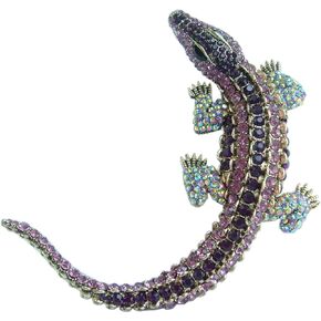 4.13" Alligator Crocodile Brooch Pin Pendant Austrian Crystal BZ5009 in Saudi Arabia