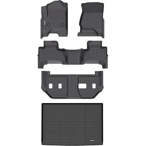 AIPOIL® Floor Mats & Cargo Liner & Seatback Cargo Set for 2015-2020 Chevrolet Chevy Tahoe & GMC Yukon (Bucket Seat) All Weather Protection TPE Anti-Slip Car Full Set Custom Car Mats Accessories -Black in Kuwait