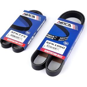 أحزمة MOCA 4PK775 6PK1060 اعوج تناسب 2004-2008 لنيسان ماكسيما 3.5L و2003-2007 لنيسان مورانو 3.5L و2004-2009 لنيسان كويست 3.5L 3498CC V6 غاز DOHC مستنشق بشكل طبيعي in Kuwait