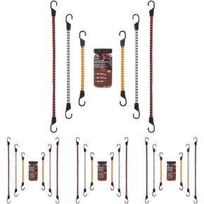 Keeper - Assorted Flat Bungee Cord in Multiple Colors, 6 Pack - 18", 24", and 32" in Kuwait