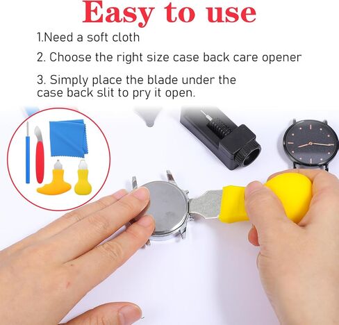 Xindojuz 5 PCS Watch Back Removal Tool Pry Watch Back Case Opener Tool, Watches Battery Replacement Repair Tools Kit for Wristwatch Accessories Replacement Adjustment Repairing in Saudi Arabia