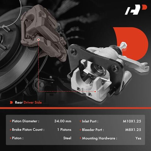 A-Premium Disc Brake Caliper Assembly with Bracket Compatible with Kawasaki- Mule PRODX PRODXT 2016-2019 2021, Mule PROFX 2016-2022, Mule PROFXR 2018-2022, Mule PROFXT 2016-2023, Rear Left Driver Side in Saudi Arabia