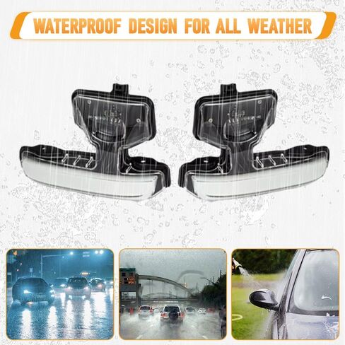 Riloer Side Mirror Marker Light, 2pcs Car Front Side Wing Mirror Dynamic Turn Signal Light, Compatible with Land Rover Defender L663 2020-2025 (Smoked) in Saudi Arabia